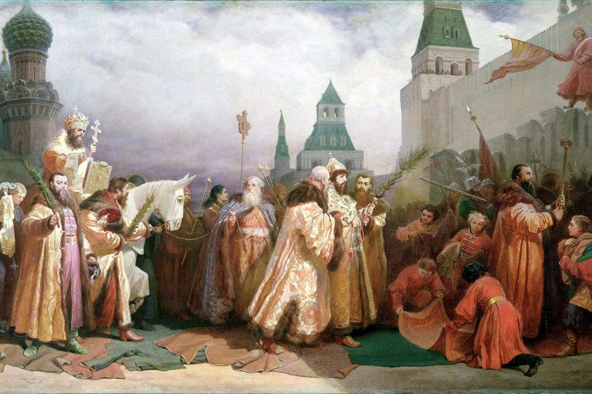 Xvi xix веков. Коронация Алексея Михайловича. Коронация Алексея Михайловича Романова. Земские соборы при Михаиле и Алексее Романове. Шествие на осляти Алексея Михайловича.