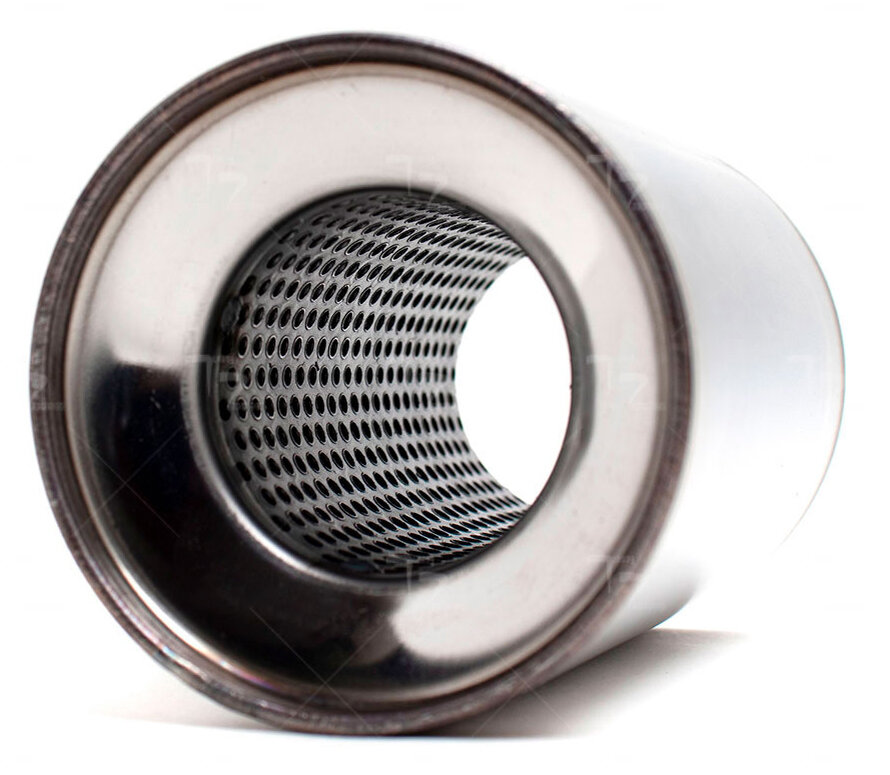 Типичный пример пламегасителя. Вот такие и ставят в 90% случаев. А потом на форумах автовладельцы не понимают откуда произошел скачок роста потребления масла