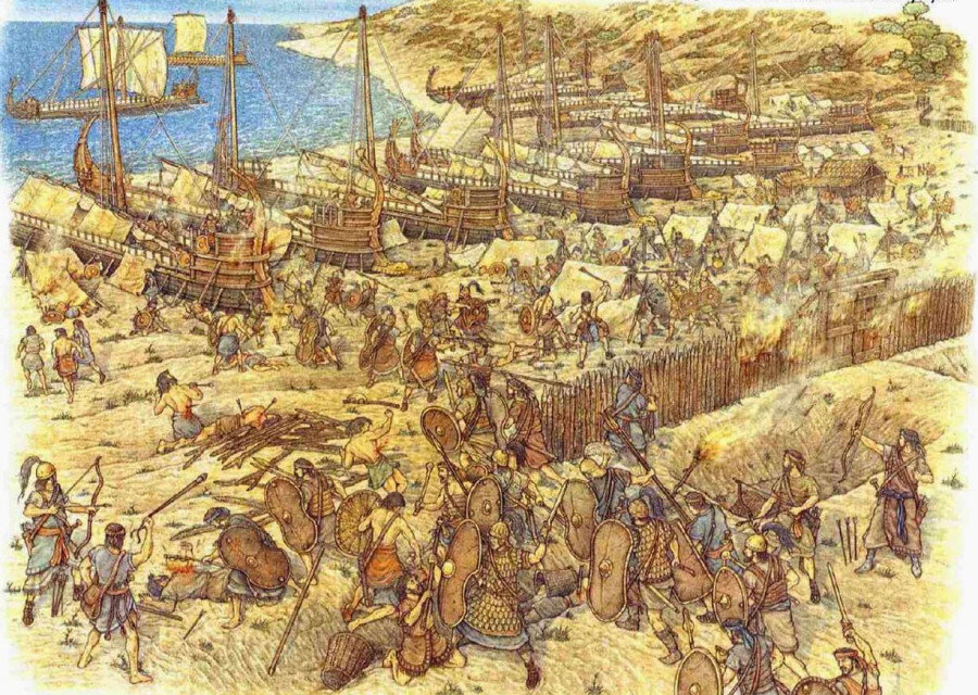 Лагерь туристов из Греции...