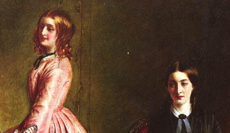 Лица молодой леди и гувернантки крупным планом / Источник: Wikimedia Commons (фрагмент, Public domain) https://commons.wikimedia.org/wiki/File:TheGovernessRebeccaSolomon.jpg