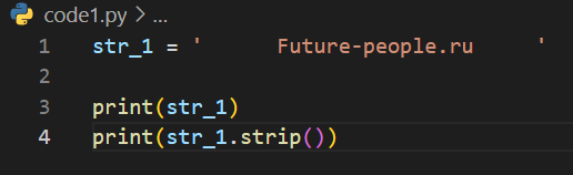 Метод strip() - удаляем лишние символы в Python | Future People | Дзен