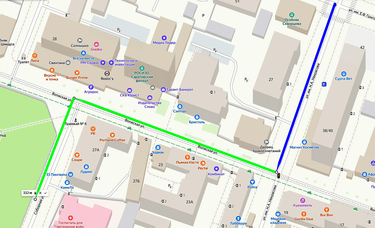 Сегодняшний маршрут экскурсии.