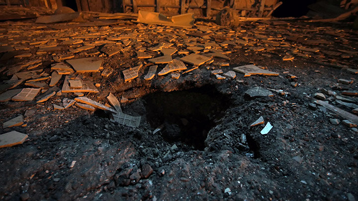 ПОСЛЕДСТВИЯ НЕДАВНЕГО ОБСТРЕЛА БЕЛГОРОДА. ФОТО: CHUMAKOV SERGEY/NEWS.RU/GLOBAL LOOK PRESS