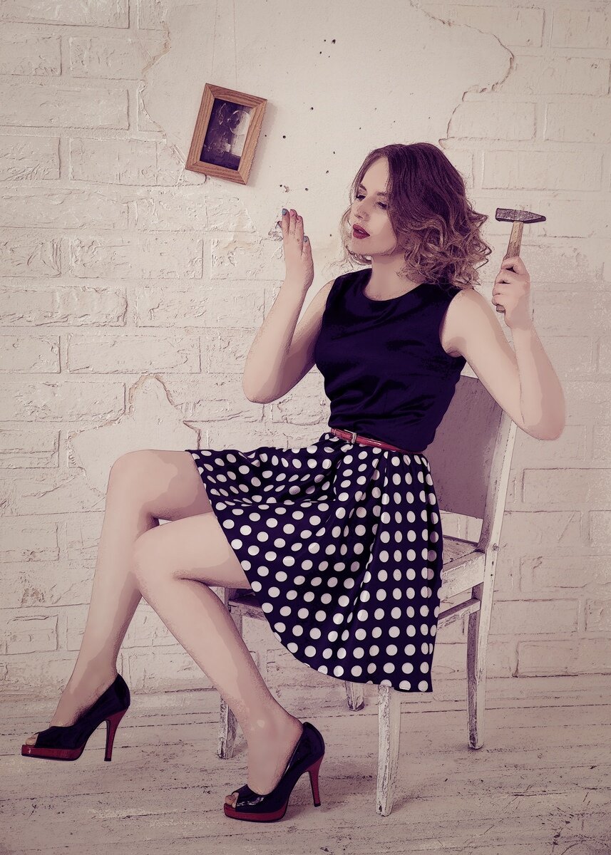 Фото девушка стиль пинап