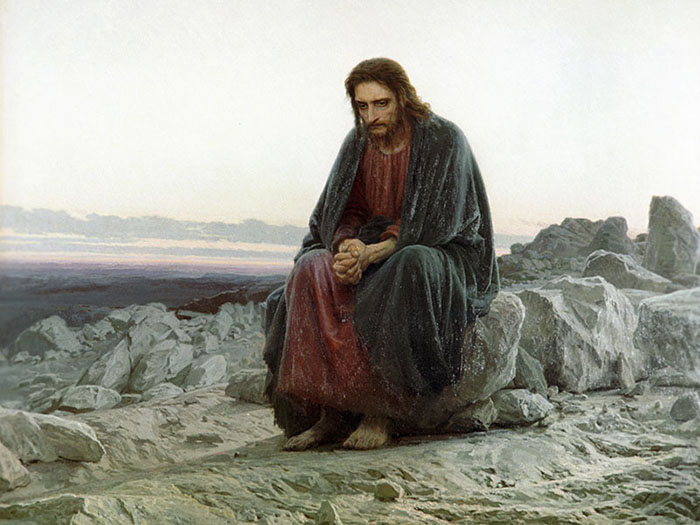 Христос в пустыне., И.Крамской