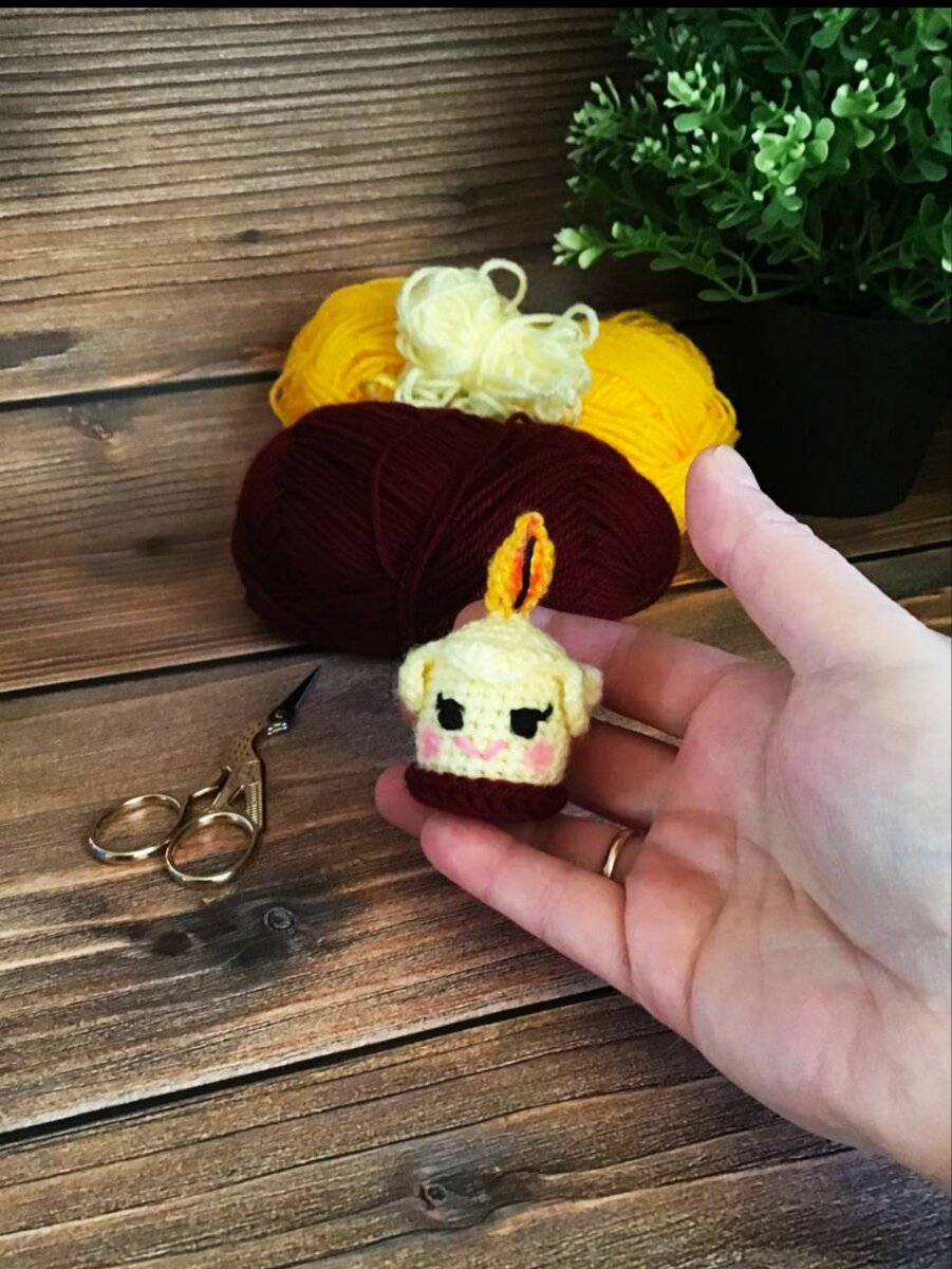 Рождественская свеча крючком