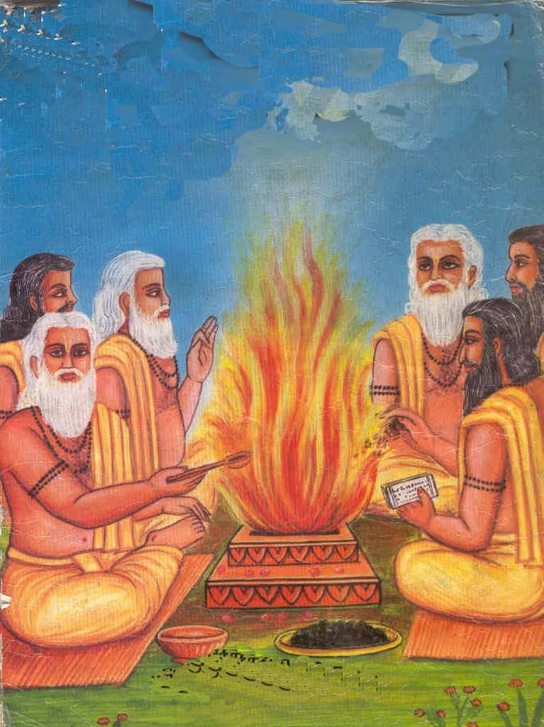 Агни - одно из древнейших ведических божеств-стихий. Изображение: TemplePurohit
