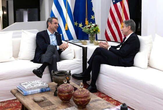    Кириакос Мицотакис и Энтони Блинкен