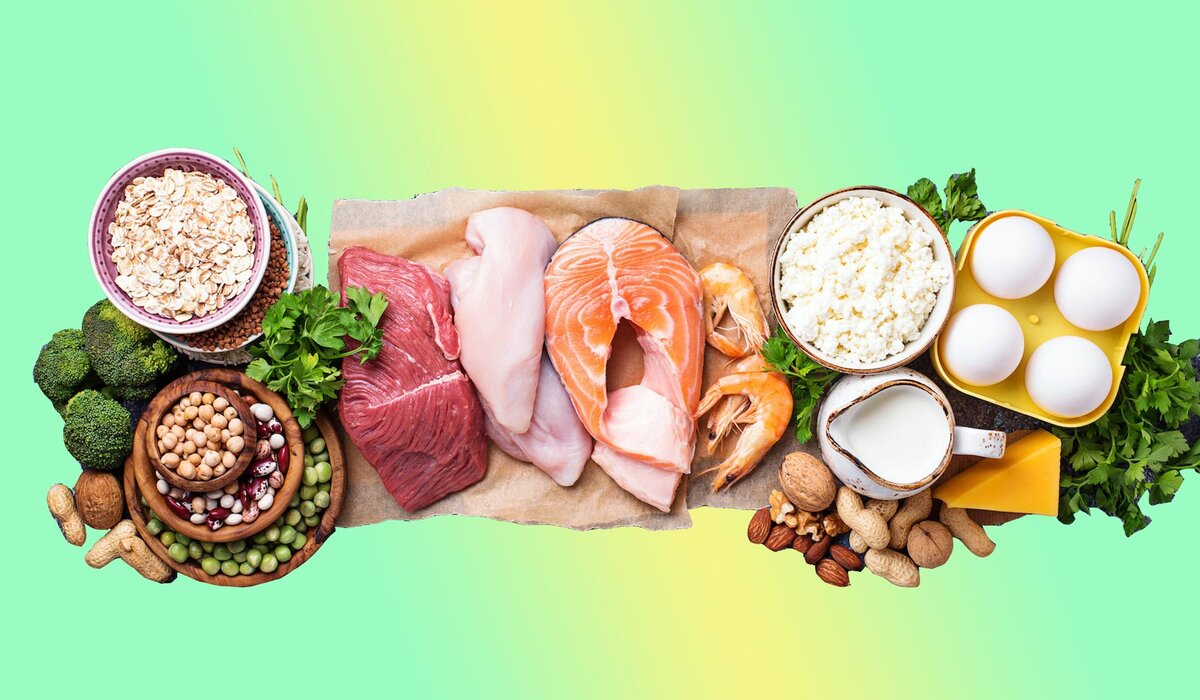 Пример Еды с Низкогликемическим индексом.