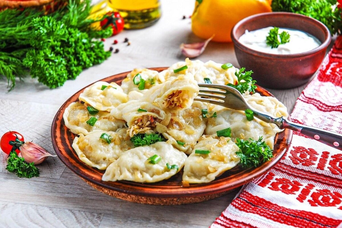 Вареники с капустой.