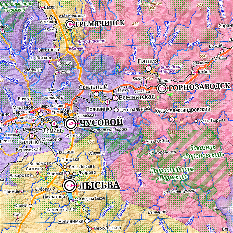 Новая карта ОТРОК Пермского края, 120 х 90 см, на плотной баннерной ткани, от 1335 руб. На Озоне и Яндекс Маркете.