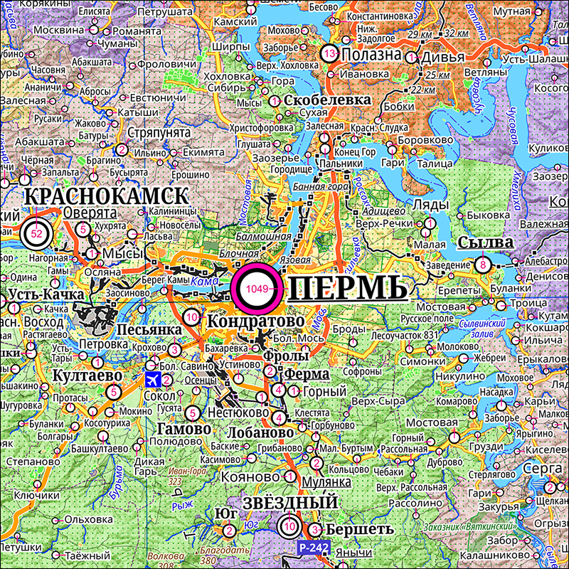 Новая карта ОТРОК Пермского края, 120 х 90 см, на плотной баннерной ткани, от 1335 руб. На Озоне и Яндекс Маркете.