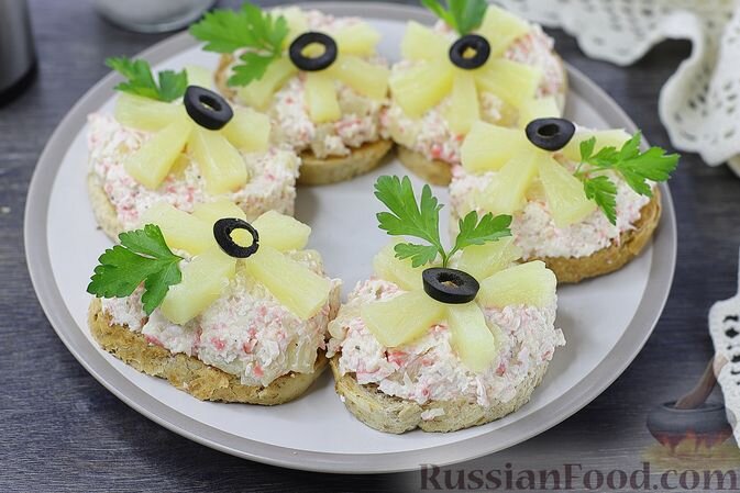 Бутерброды с плавленным сыром