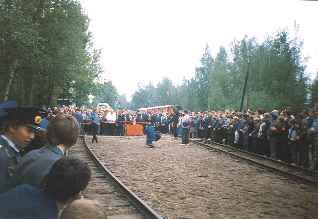 Станция Озёрная МОЖД. Северная трасса малой Октябрьской железной дороги. Станция Береговая МОЖД. Открытие малой Октябрьской железной дороги. Открытия 1999 года