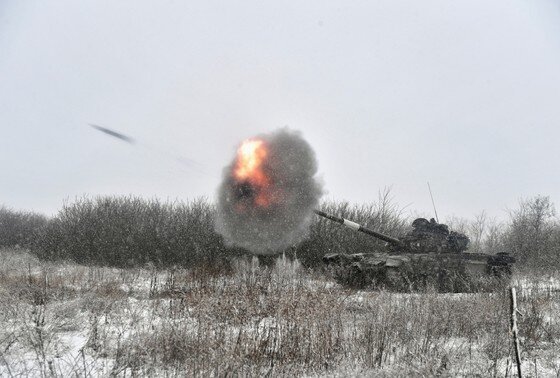    Боевая работа танка Т-72 Вооруженных сил РФ в южном секторе специальной военной операции