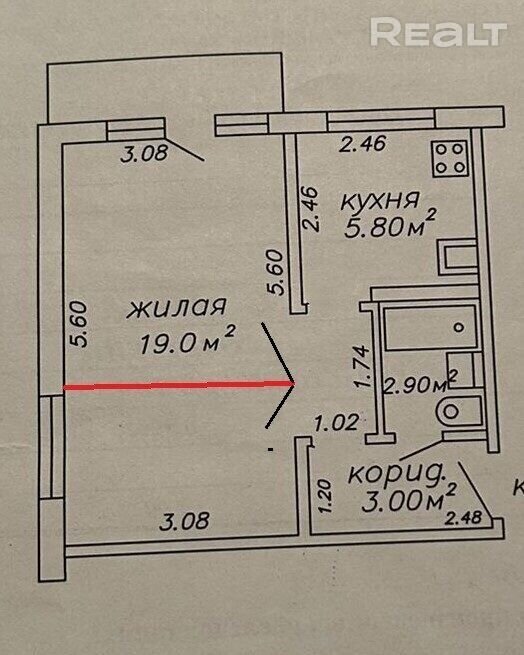 Недорогая 1 комнатная квартира