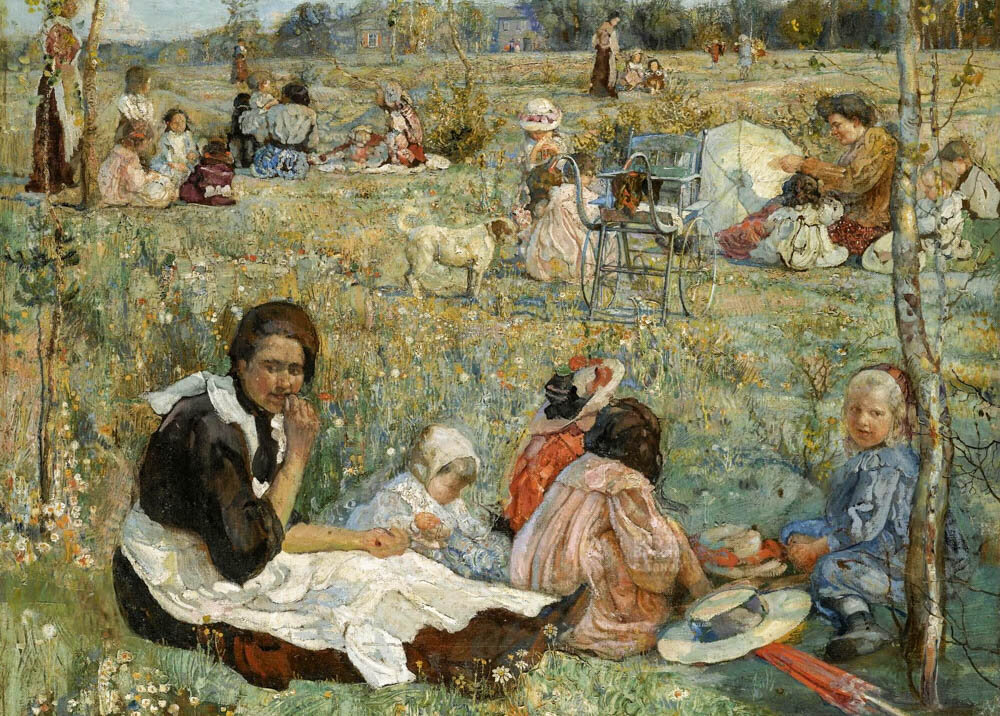 Бродский, Исаак "Няня с детьми" 1912