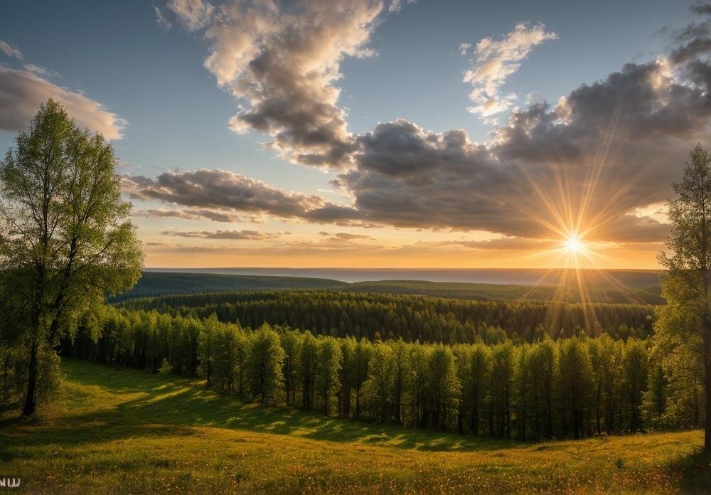 На природе русскую маму