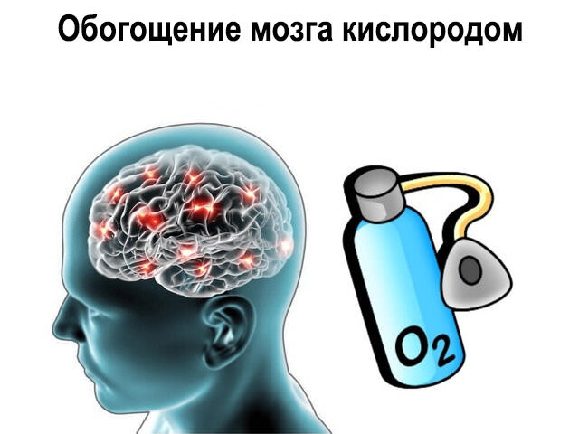 Кислород через мозг