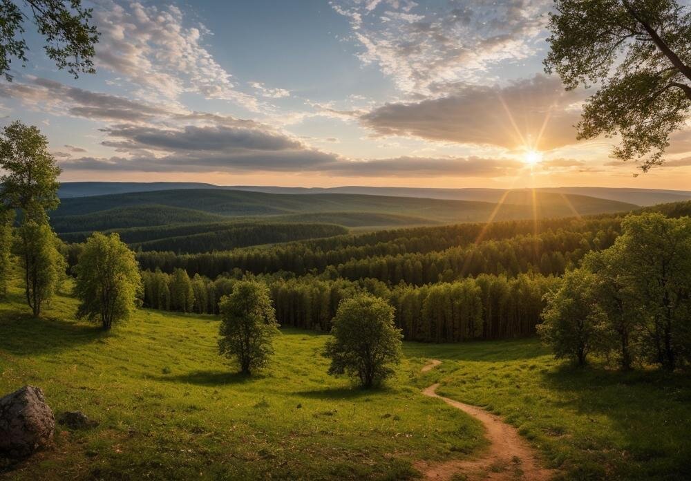 Картина лучи солнца