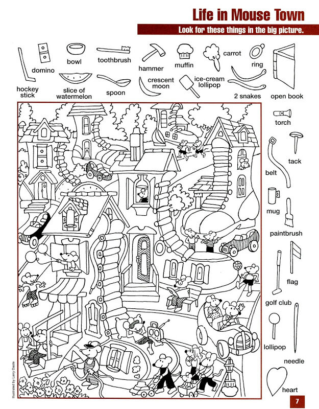 Найди предметы на картинке для детей