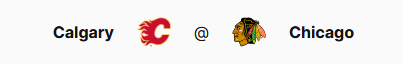 Калгари Флеймз против Чикаго Блэкхокс