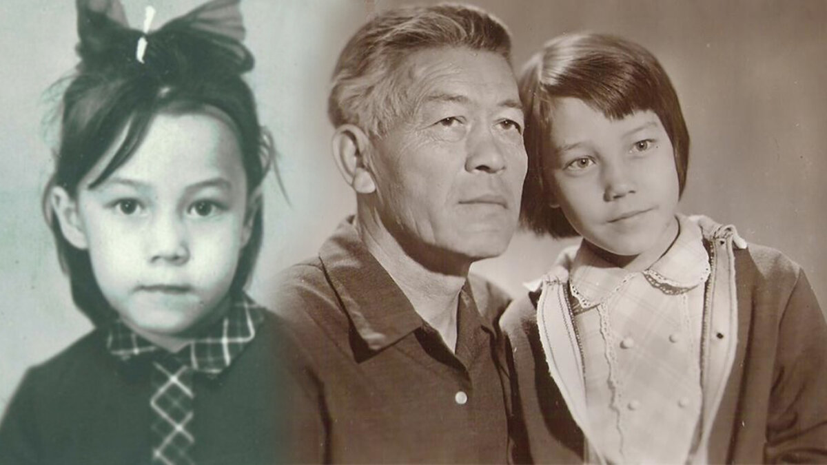 Маленькая Азиза с отцом