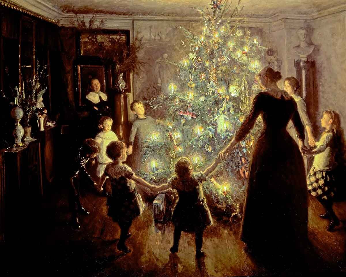 Светлое Рождество. Вигго Юхансен, 1891