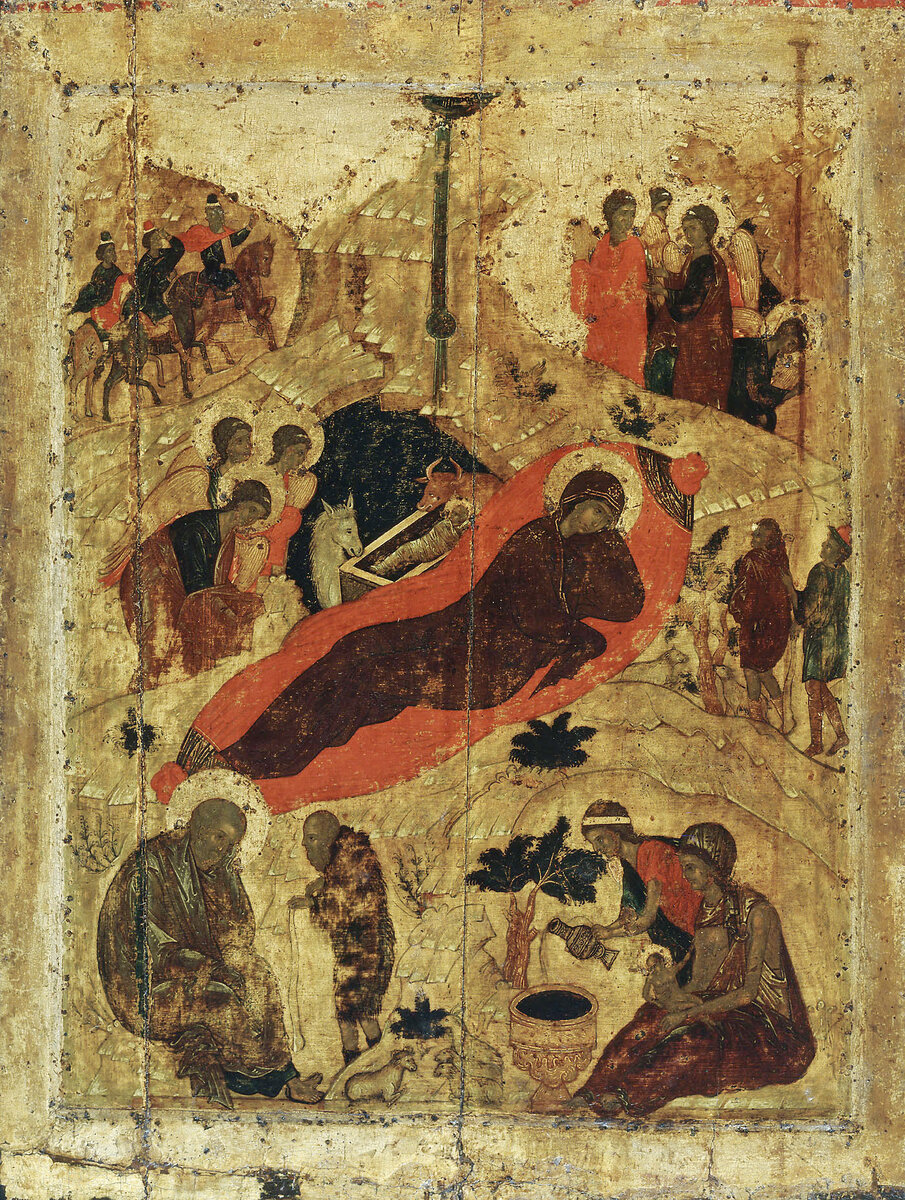 Рождество Христово. Андрей Рублёв, 1405