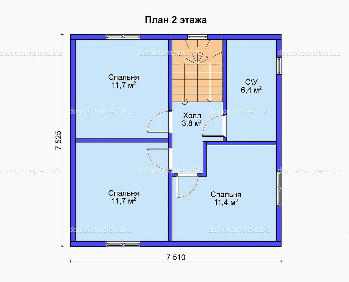 Планировка дома 2 этажа