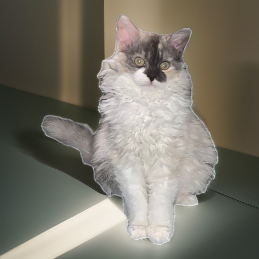 Кошка породы селкирк-рекс.