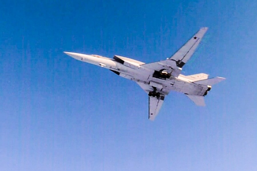 Бомбардировщик Ту-22м3 во время патрулирования - Фото: Минобороны РФ/ТАСС