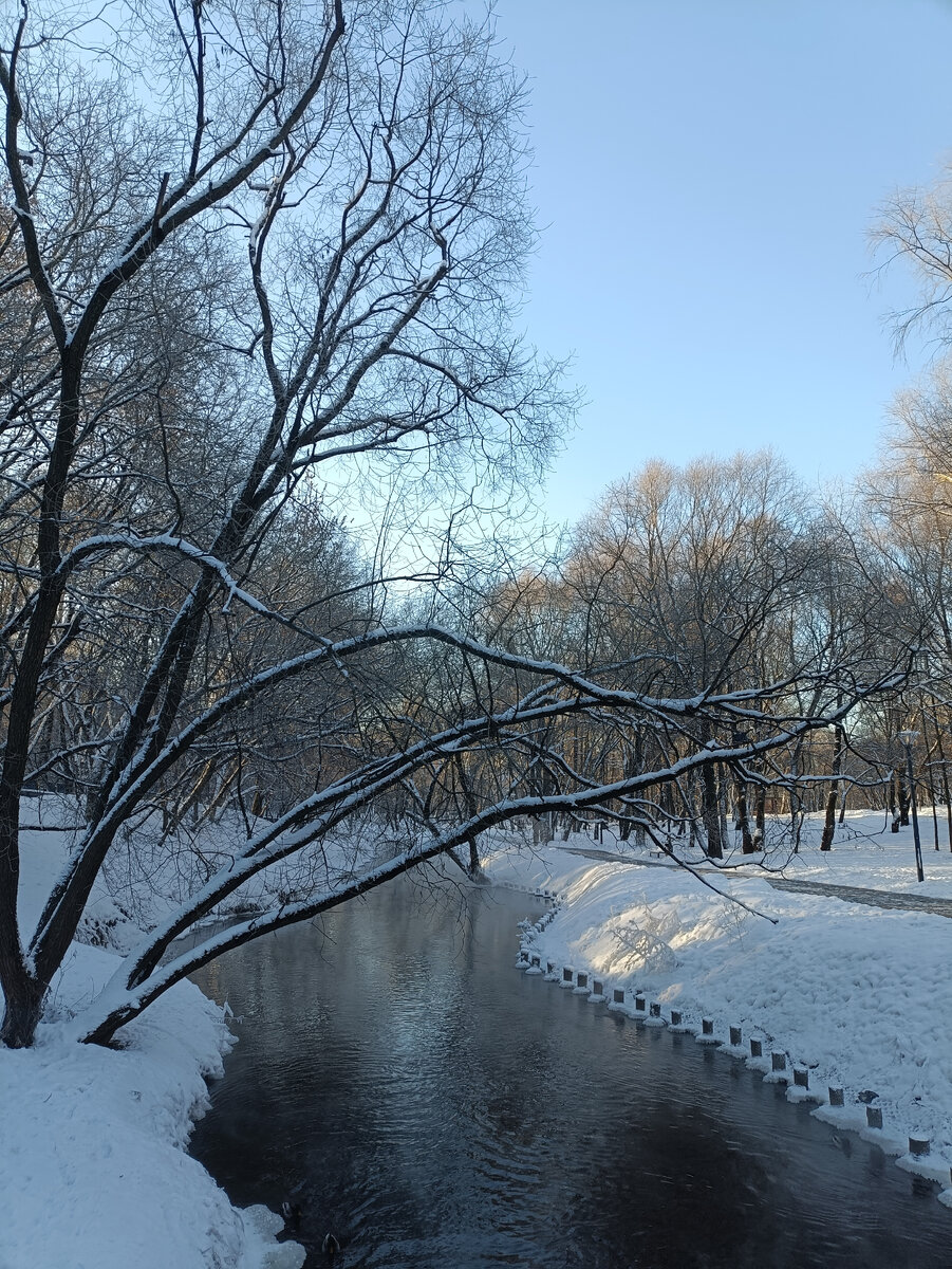 И снова Яуза. Очень красиво и очень холодно. 