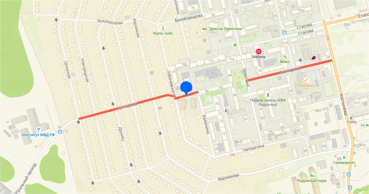 Ул. Гончарова. Иркутск. 2ГИС