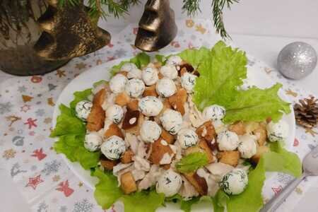 Овощной салат с сырными шариками – кулинарный рецепт