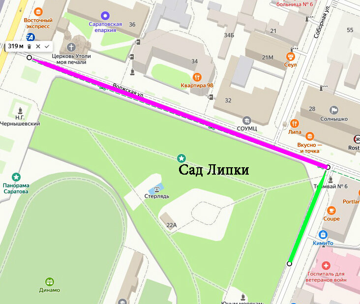 Маршрут сегодняшней экскурсии.