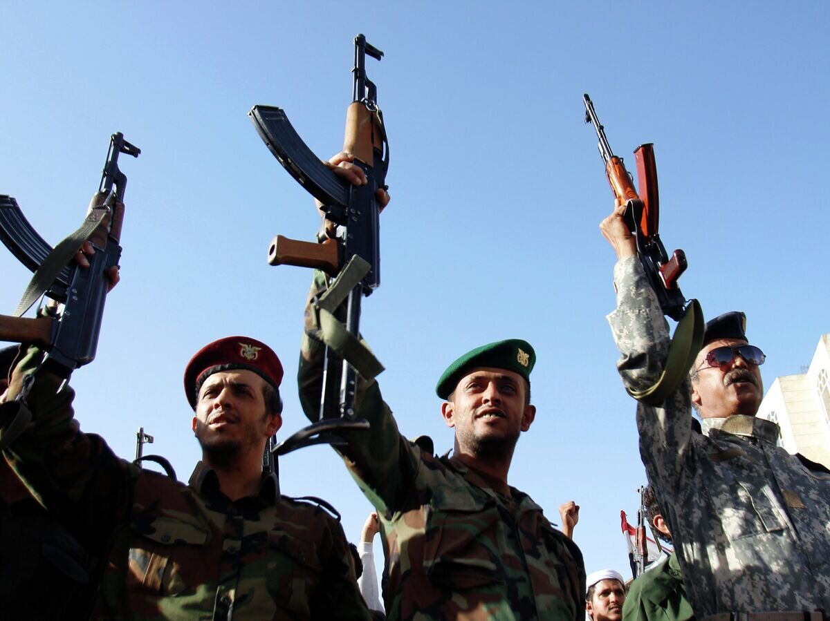    Участники акции протеста, поддерживающие шиитское движение хуситов© РИА Новости / Осама аль-Сабахи