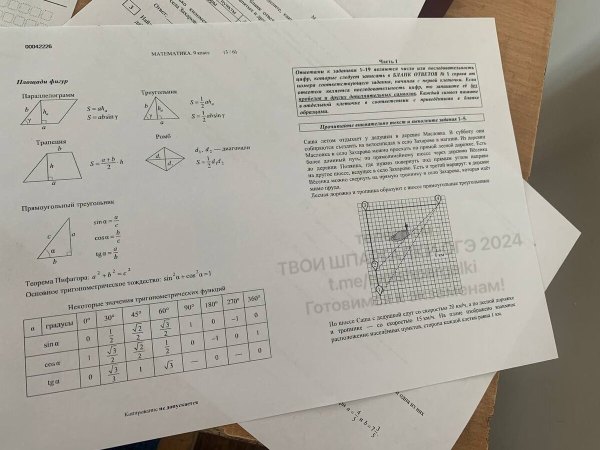 КИМ с реального ОГЭ 2023. То, откуда взяла—на водяном знаке. 
