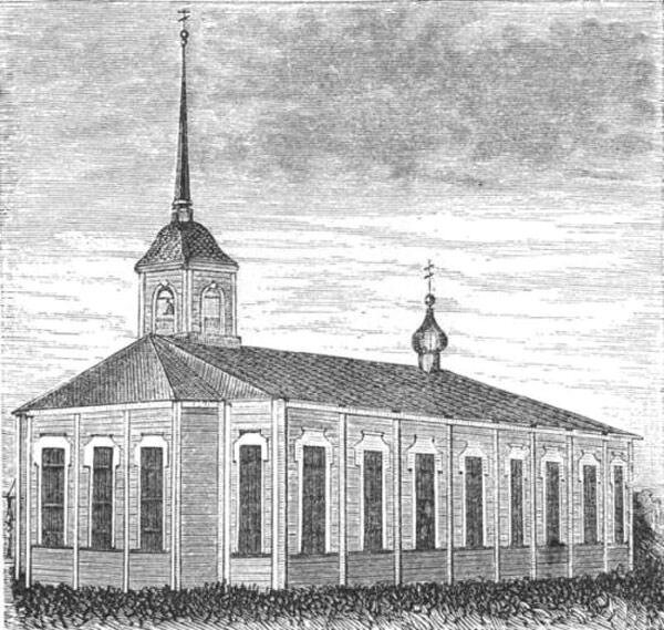 Первый Исаакиевский собор, перестроенный из большого амбара для Адмиралтейских верфей в 1706 году, оказавшийся слишком маленьким для быстро растущего города. Фото взято из открытых источников сети