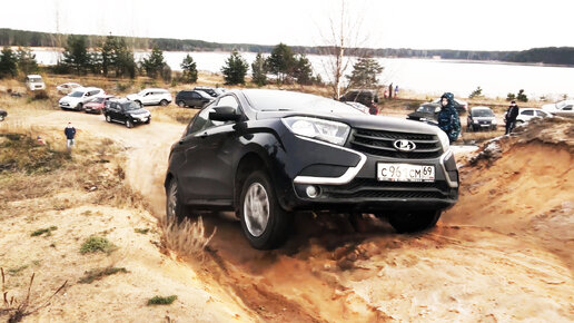 Работяга на LADA XRAY психанул и надрал всех на бездорожье. Москвич, ВАЗ 2108, ВАЗ 2109, Лада Веста, Хрей, Субару, УАЗ.