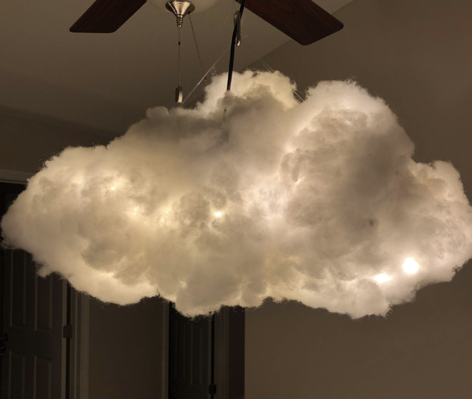 Люстра подвесная в виде облака LED Cloud Chandelier