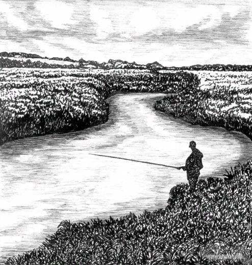 Рыбак. Рисунок А.Новых