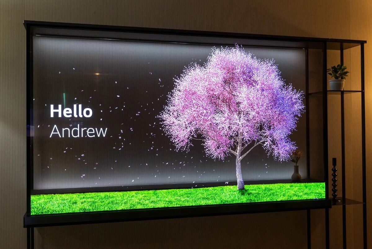    LG показала первый в мире беспроводной прозрачный OLED-телевизор