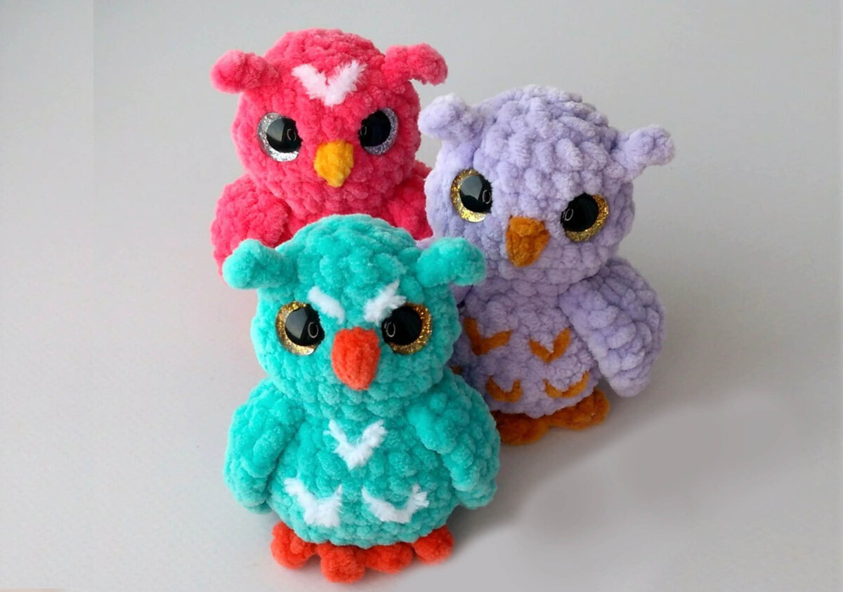 Амигуруми сова схема вязания крючком | Hi Amigurumi