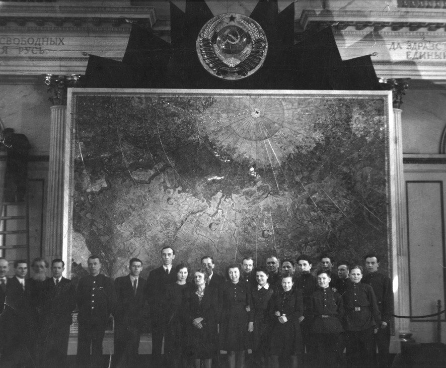 Огромная карта Советского Союза из музея.