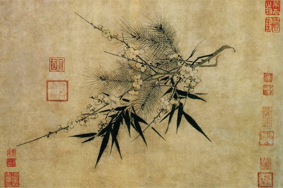 Чжао Мэнцзянь (1199—1295). «Три друга зимы» Музей императорского дворца. Тайбэй