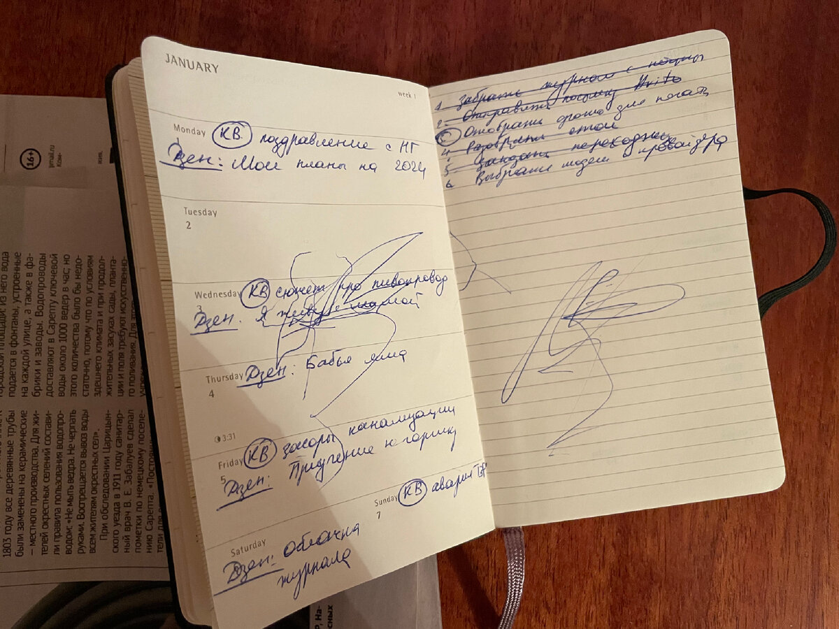 Дочка поставила свою «визу» в моём планнере))