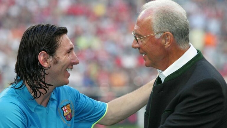    Лионель Месси и Франц Беккенбауэр. Global Look Press