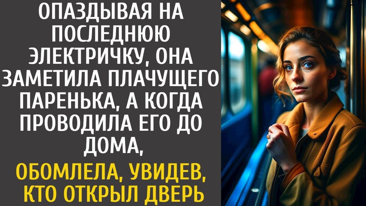 Опаздывая на последнюю электричку, она заметила плачущего паренька, а когда  проводила его до дома обомлела, увидев, кто открыл дверь | Фотомастер  обучение и практика | Дзен