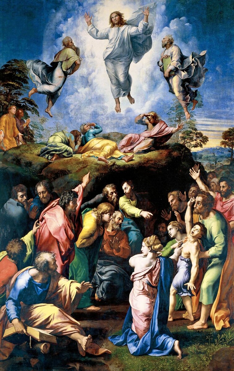 Преображение 1518-1520. Дерево, масло. Пинакотека, Ватикан